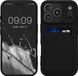 kwmobile telefoonhoesje geschikt voor iPhone 17 Pro - Hoesje met pasjeshouder - TPU case in zwart
