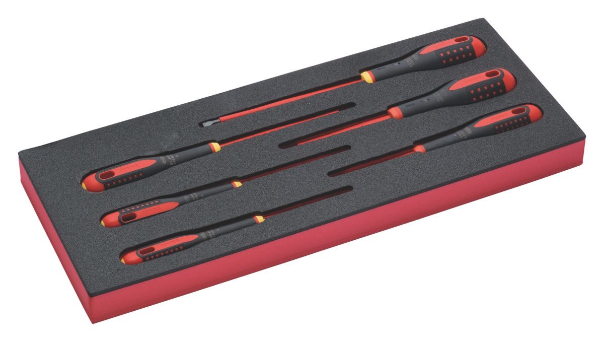 Bahco Foaminlay Fit&Go 1/3 met schroevendraaiers | ERGO | geïsoleerd | gleuf en Phillips - 6-delig - FF1E1010