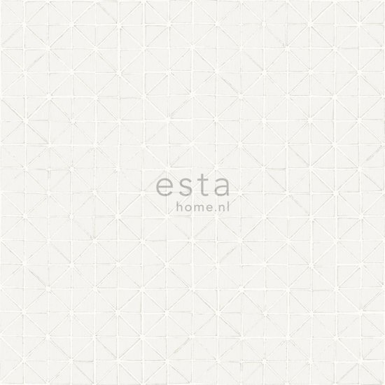 Esta Home krijtverf eco texture vlies behang geometrische vormen licht grijs - 148346 van uit Marrakech