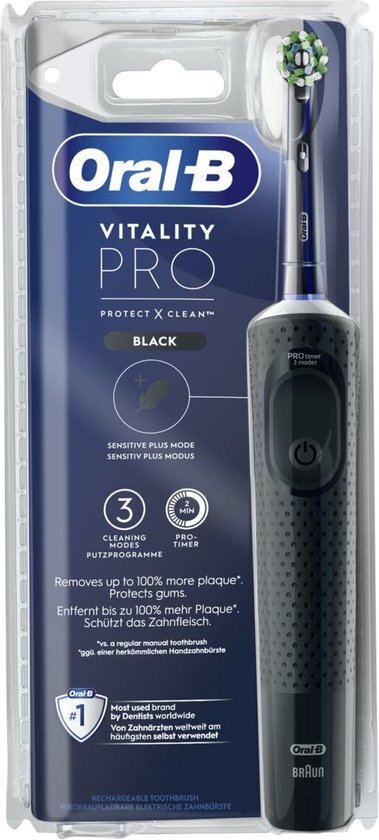 Oral-B Vitality Pro Elektrische tandenborstel, draaibaar, zwart