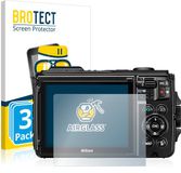BROTECT Screenprotector 3 Stuks voor Nikon Coolpix W300 Beschermglas transparant