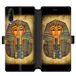 Beschermhoes Wiko Beschermhoes van leer voor Wiko View 4 / View 4 Lite, motief: Egypte Pharaon