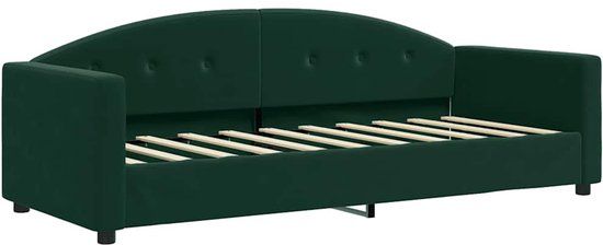 vidaXL Slaapbank fluweel donkergroen 80x200 cm