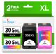 HP 305XL lot de 2 cartouches d'encre Noir + Couleur pour imprimantes HP Envy et DeskJet