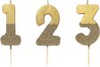 Talking Tables - Gouden glitter cijfer 6 kaars - Verjaardag - Goud