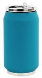 YK Design Isolerende drinkfles 280 ml Soft Touch met rietje - RVS Soft Touch blauw eend