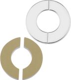 Shenzhen Haorui Industrial Technology Co., Ltd. Bride de mur en acier inoxydable, rosace ronde, plaque adhésive pour trou de tuyau, couvercle de décoration - Diamètre intérieur 34 mm - Lot de 4 argentés