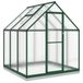 Serre de jardin en aluminium avec cadre de base 169x169x202 cm vert