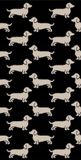 JOOP! Badhanddoek 'We Love Dogs' 80x150cm Zwart Egyptisch Katoen