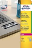 Avery L6012-20 - Etiketten - 96 x 50.8 mm - Zilver - 200 stuks