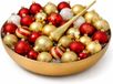 Feeric lights & Christmas Feeric Christmas Kerstballen - 60x - goud met rood - kunststof - met glazen piek