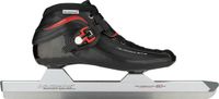 Nijdam Premium Norenschaatsen Carbon - Laag - Zwart/Rood - Maat 38