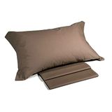 Caleffi - Bedding set van katoen, eenkleurig, 100% katoen, moka