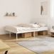 Maison Exclusive - Cadre de lit avec tête de lit en métal blanc 135x190 cm