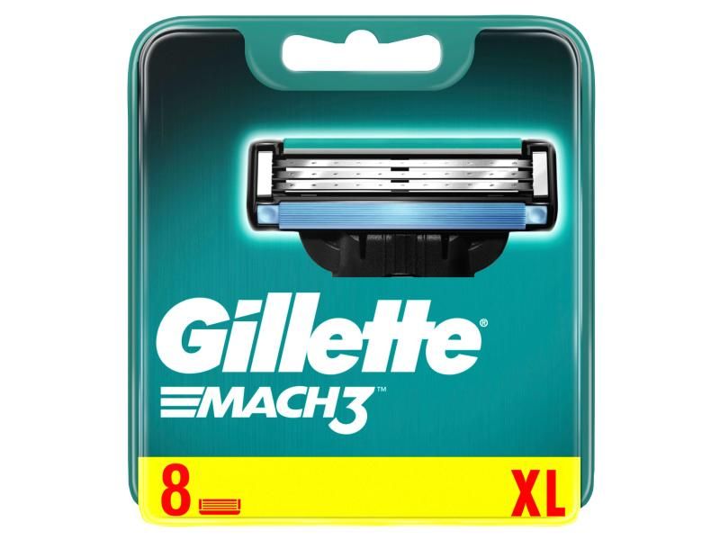 Gillette Mach3 - Scheermesjes - 8 stuks - Zwart/Blauw