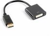 Lanberg Adapter Lanberg dual link Displayport 1.2 male naar DVI-I female 24+5 pin 10cm zwart
