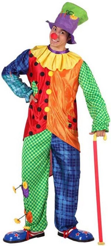 Vegaoo Clown pak voor heren - Verkleedkleding - Small