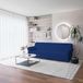 Italian Bed Linen Bankovertrek "Più Bello", elektrisch blauw, 4 plaatsen