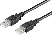 Microconnect USB 2.0 A Male naar USB 2.0 A Male Kabel 0.1m Zwart