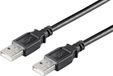 Microconnect USB 2.0 A Male naar USB 2.0 A Male Kabel 0.1m Zwart