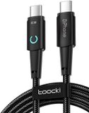 DrPhone Toocki PowerLine 100W 5A - 3 Meter - USB-C naar USB-C Snel Oplaadkabel