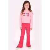 B.Nosy Boxy Longsleeve met Hartjes - Roze