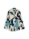 Tom Tailor - Losvallende blouse met strikdetails - Maat 40 - abstract stripe print