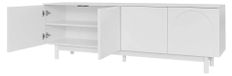 StarTech TV-kast - Moderne TV-meubel - Wit - Gemaakt van spaanplaat - Geschikt voor televisies met een scherm van 127–150 cm - Verstelbare planken - 175 x 38 x 56 cm