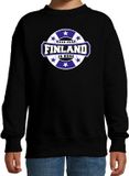 Bellatio Decorations Have fear Finland is here sweater met sterren embleem in de kleuren van de Finse vlag - zwart - kids - Finland supporter / Fins elftal fan trui / EK / WK / kleding 170/176