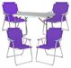 Mojawo Complete set van 5 campingmeubels, aluminium, paars