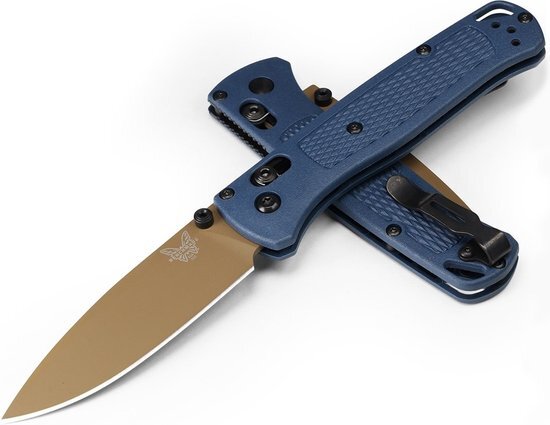 Benchmade Bugout 535FE-05 Crater Blue Grivory, Flat Dark Earth Cerakote zakmes