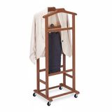 Relaxdays Kledingstandaard - Hout/Metaal - Donkerbruin - 47x107x37 cm