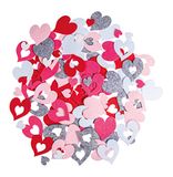 Rayher Vilten harten mix, 1,7 + 4 cm, 105 stuks, zelfklevend, gemengde kleuren, vilten stickers om te decoreren, 43000999, kleurrijk