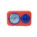Fisura - Retro keukenwekker rood. Analoge keukenwekker van 60 minuten. Multifunctionele timer met klok en alarmfunctie. Originele timer. Pomodoro timer.