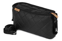 FEROCITY - Buggy kinderwagen organizer Universele tas Kinderwagenhaak - Leer - Gewatteerd - Zwart