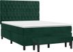 vidaXL Boxspringbed met matras, donkergroen, 140x190 cm, fluweel