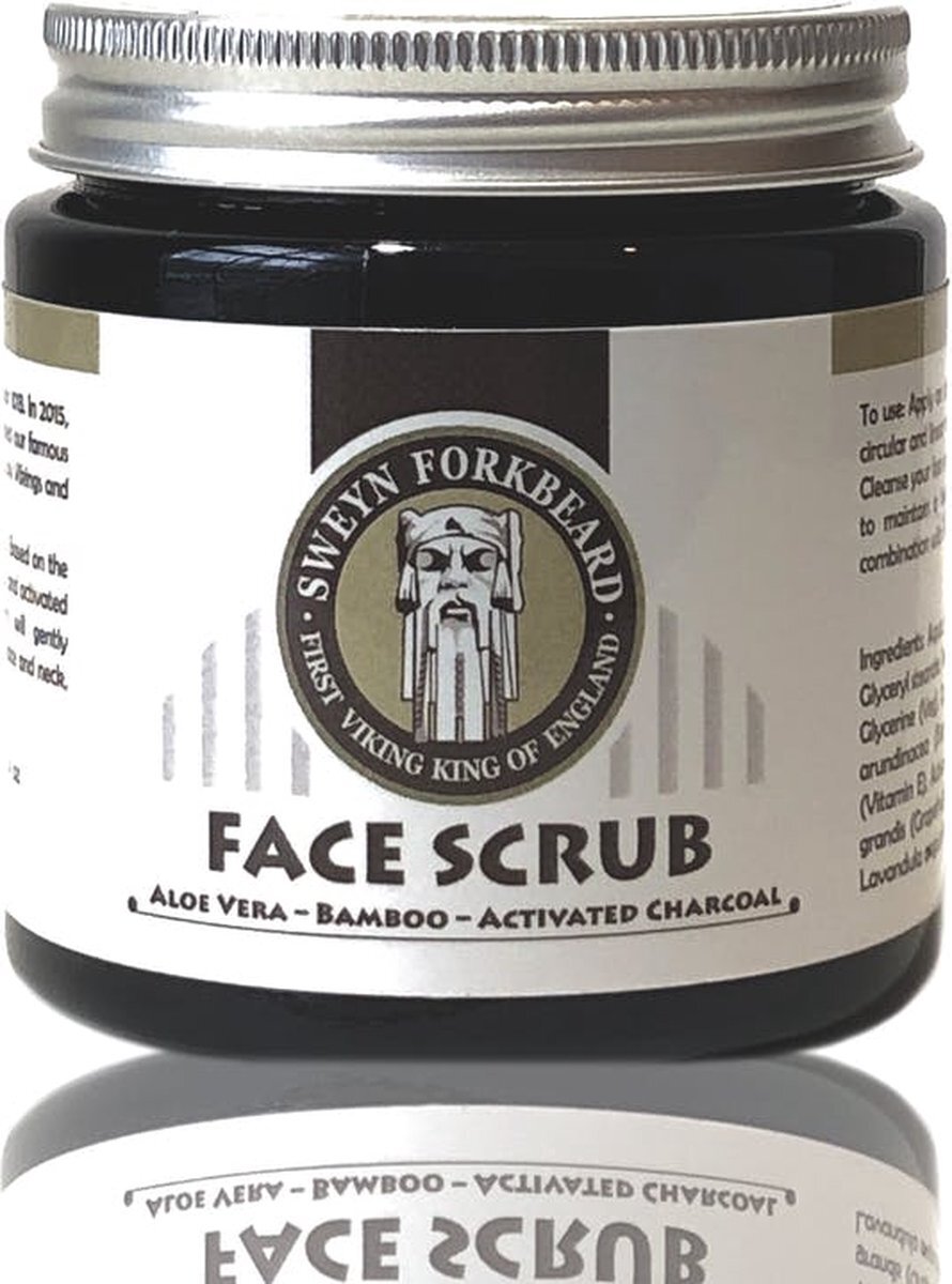 Sweyn Forkbeard - Face Scrub (gezichtsreiniger) - Aloe Vera - Bamboo - Activated Charcoal