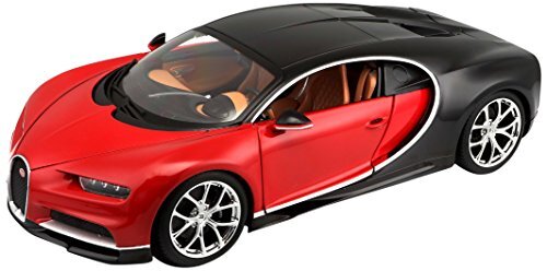 Bburago B18-11040R Bugatti Chiron Modelauto, rood/zwart