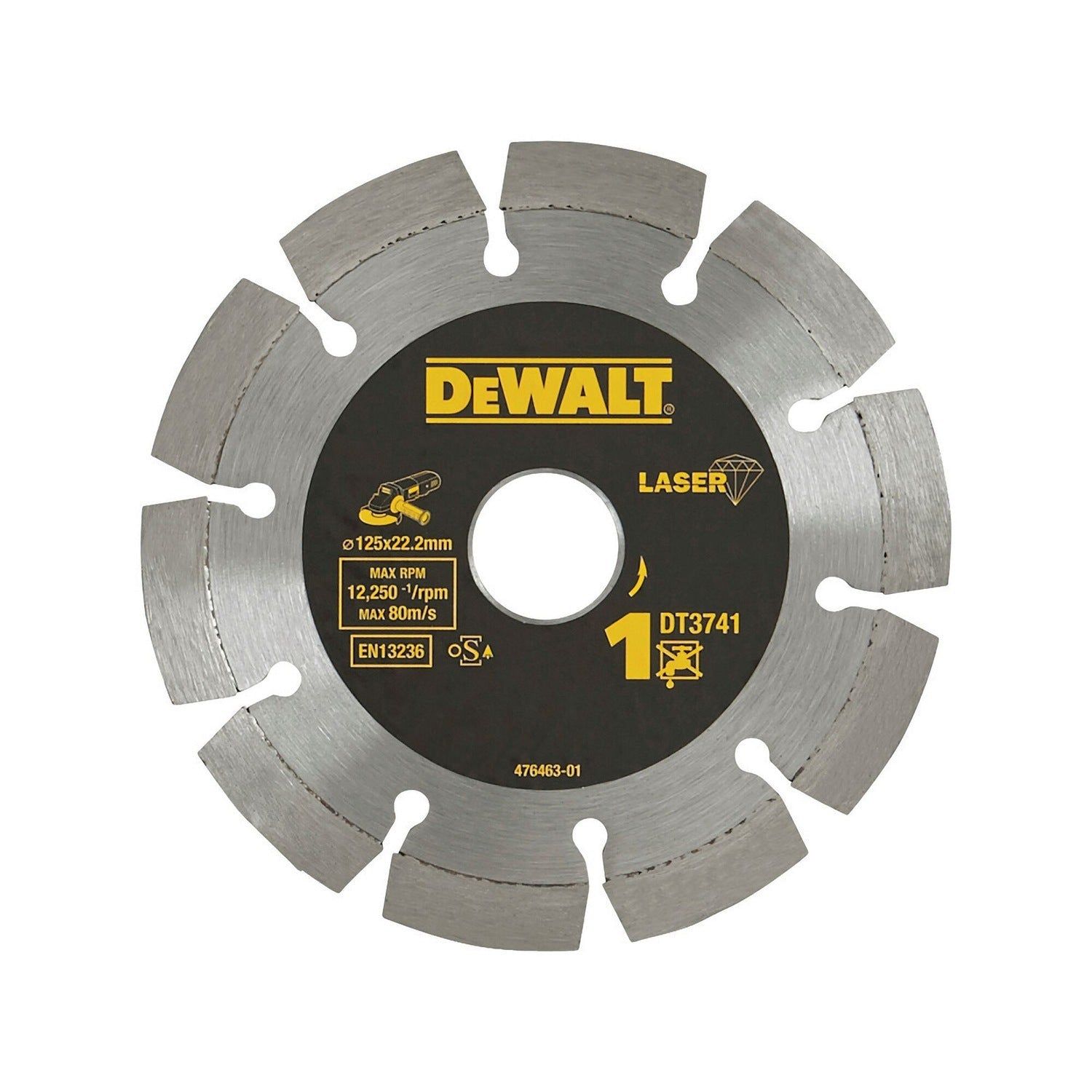 DT3741 Diamantzaagblad voor BOUWMATERIALEN/ BETON 125 millimeter DEW-DT3741-XJ