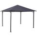Quick-star Pavillon de jardin en métal Nizza 3x3m antique tente de réception gris Ral 7012