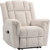 Homcom Fauteuil de massage beige chenille 91x85x104cm