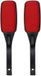 Gerimport Brosse à vêtements - 2x - L26 cm - Noir/Rouge