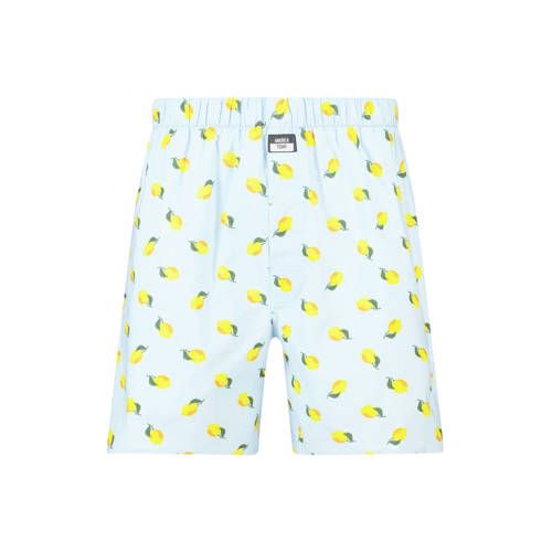 America Today wijde boxershort met print - lichtblauw