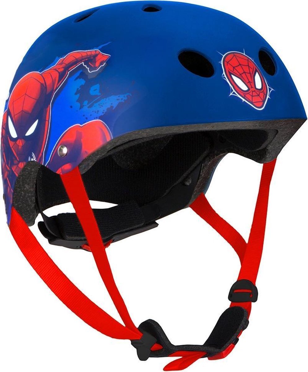 Marvel Fietshelm Spider-man Jongens Blauw Maat 54/58 Cm