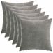 vidaXL Kussensloop 6 st Heerlen Donkergrijs 30 x 30 cm Chenille Stof