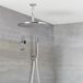 Narus Set de douche avec robinet numérique, pomme de douche à effet pluie de 20 cm pour plafond et douchette à main