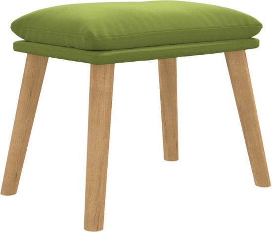 vidaXL Voetenbank 45x29,5x35 cm fluweel lichtgroen