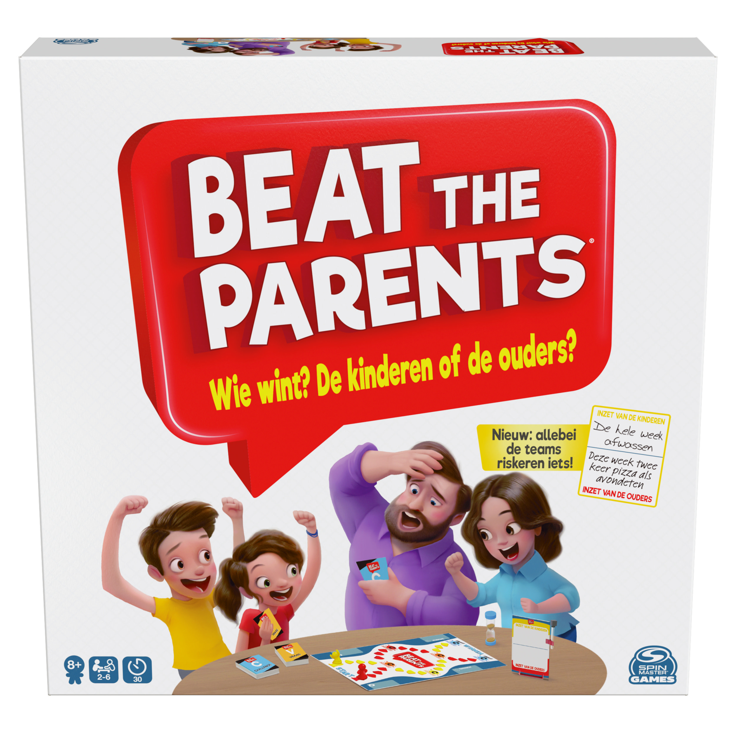 Spin Master Beat the Parents - Klassiek triviaspel voor het hele gezin - Nederlandse versie