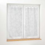 douceur d'intérieur, Paar rechts met lussen (2 x 60 x 120 cm) Karla wit, geweven voile