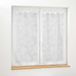 douceur d'intérieur, Paar rechts met lussen (2 x 60 x 120 cm) Karla wit, geweven voile